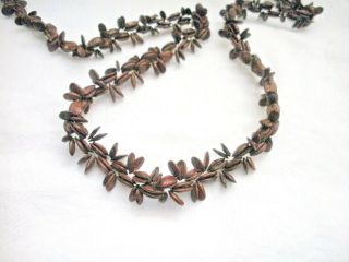 Vintage Hawaiian Koa Seed Necklace 36 "