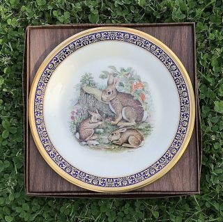 Lenox 1975 Woodland Wildlife Cottontail Rabbits Collectors Plate