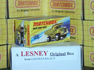 Matchbox Lesney Superfast Mack Dump Truck Mb28 - A Type I2 Empty Box Only