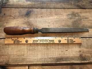 Vtg J.  B.  Smith Co File Wood Handle Carpentry Tools