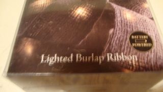 Led Burlap Ribbon Lights W/timer