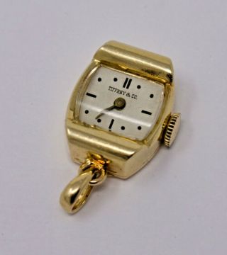 C.  1940 14k Solid Gold Movado For Tiffany & Co.  Pendent/necklace Watch