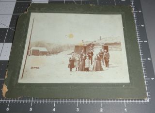 1905 Portis Kansas Ks Sod House Frontier Family Shotgun Barn Read Back Vtg Photo