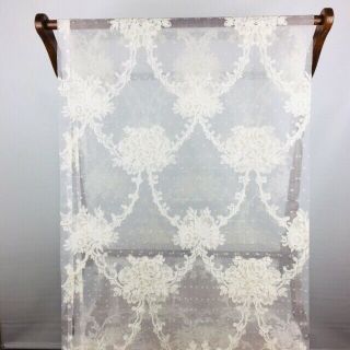Floral Lace Curtain Pair 2 Panels 46 W X 84 " L Sheer Usa