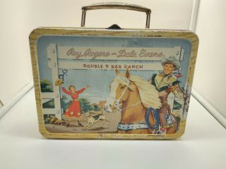 Vintage Roy Rogers & Dale Evans Double R Bar Ranch 1950’s Lunch Box No Thermos
