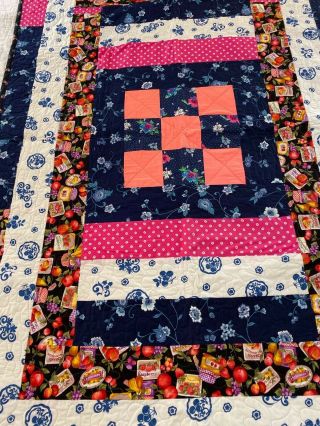 Handmade Nine Patch Quilt Signed By Makers Makes A Great Gift