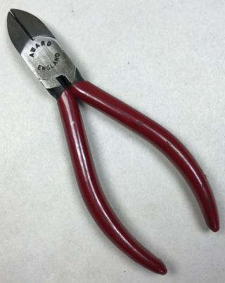 Vintage Award Tools 5 " Diagonal Side Cutter Pliers W/ Red Grips Made In England