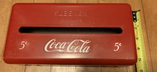 Vintage Coca Cola Metal Tissue Kleenex Box Old Adv Sign Cooler Tin