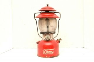 Vintage Camping Hunting Light Gas Burning Lantern Coleman 200a Marked 1968 Red