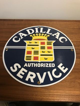 Porcelain Cadillac Authorized Service Sign