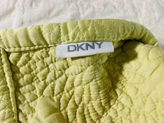 Vintage Dkny Chrysanthemum Chartreuse Quilt King Size 102 " X 94 "