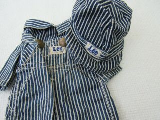 Vintage BUDDY LEE Railroad Conductor Union Made OUTFIT Overalls,  Shirt and Cap 2