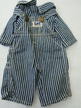 Vintage BUDDY LEE Railroad Conductor Union Made OUTFIT Overalls,  Shirt and Cap 3