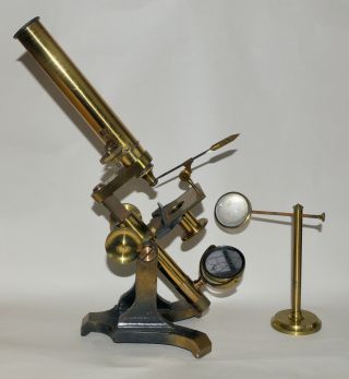 Old Brass Microscope In Case - J.  H.  Steward,  St.  Pauls Church Yard.