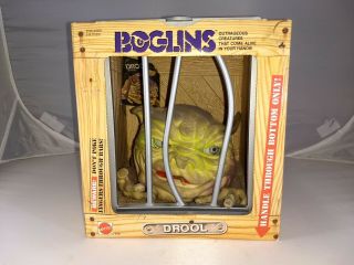 Vintage,  1987 Mattel Boglins - Drool - With Box And Hang Tag