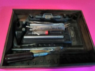 Vintage 40s Or 50s - X - Acto Wood Carving Knife Set - Dovetailed Wood Box 25pc,