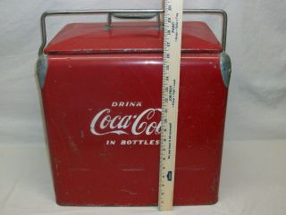 Vintage Coca - Cola Metal Cooler Box & 2 - Ice Picks,  Glass,  6 - Paper Cups,  1 - Plastic 2