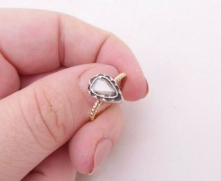 15ct Gold Silver Rose Cut Diamond Ring,  19th Century