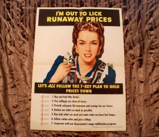 Rare Wwii Ww2 Poster 16 " X 22.  5 " Victory Plan Home Front Homemaker