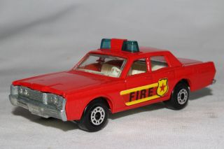 Matchbox Superfast 59 Mercury Fire Chief Car,  " Fire " Labels,