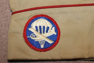 WW2 U.  S.  Army Artillery Paratrooper/Glider Airborne Khaki Overseas Hat 2