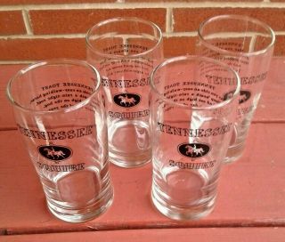 Jack Daniels Tennessee Squire 10 Oz.  Beverage Glasses 2 Different Toasts Set/4