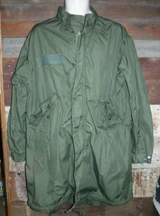 Vintage Us Army Extreme Cold Weather Parka Fishtail Size Small Made In Usa L@@k