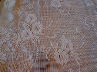 2 Vintag Lace Floral Curtain Panels 82 1/2 " X 58 "