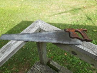 Vintage 24 Inch Warranted Superior Hand Saw Made By Disston 07