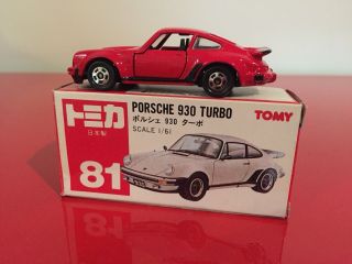 Vintage Tomica Tomy Porsche 930 Turbo 81 Japan Mib 1979