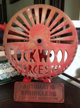 Lqqk Rockwood Sprinkler Alarm Bell Cover & Fire Dept.  Connection Plaque
