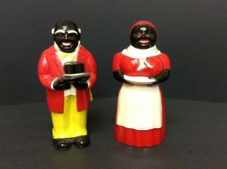 Vintage Black Americana Uncle Mose & Aunt Jemima Salt/pepper Shakers