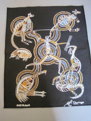 Vtg Churinga Designs Australia Aboriginal Tapestry 16 X 20