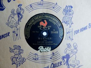 Ragtime Jazz Van Eps Trio On Pathe Label 20468 10 " 78 Rpm Record