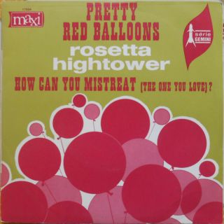 Rosetta Hightower Pretty Red Balloons 7 " French 1968 Ex,