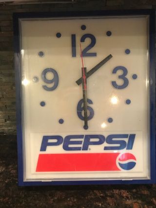 Vintage Pepsi Lighted Wall Clock 3