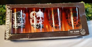 Sons Of Anarchy Pint Glasses,  Set Of 4