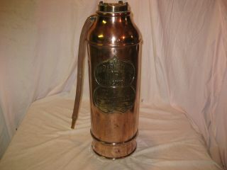 Antique Rare 1895 Knight & Thomas Underwriters Copper Fire Extinguisher Rare Top