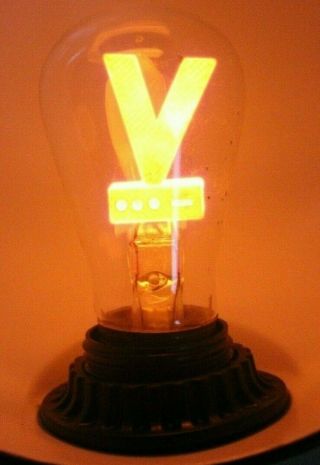 Vintage Aerolux Wwii “v For Victory” Light Bulb W/ Morse Code