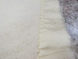 Vtg Acrylic Ivory Soft Warm Fuzzy Cuddly Blanket 82x85 Full Queen Satin Binding 3