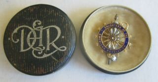 Old Antique Dar - Caldwell Gold Pin With Case Daughters Of American Revolution