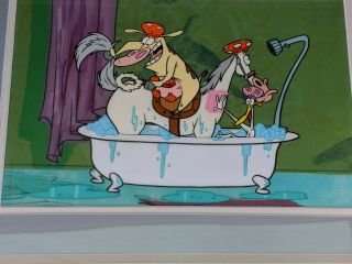 Cow And Chicken Production Cel.  Has Cartoon Network Markings.