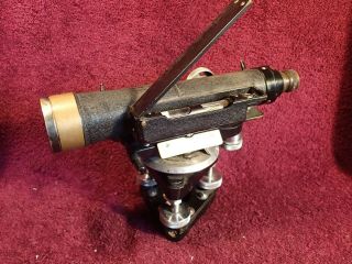 E.  R.  Watts & Son London England Vintage Antique Theodolite Tool Device In Case