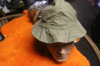 Rare Wwii 1942 Dated Us Army Rain Hat Hard To Find Sz Large