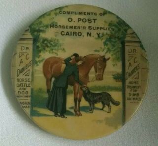Dr.  A.  C.  Daniels Advertising Horse And Cattle Veterinary Mirror