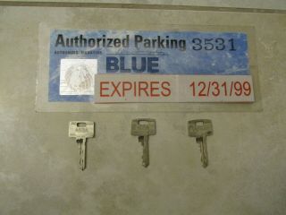 World Trade Center Keys & Parking Pass - York Wtc - Rare
