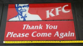 Vintage Kfc Kentucky Fried Chicken Colonel Sanders Advertising Signs 31 " X 9 "