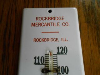 antique McCORMICK DEERING enamel thermometer sign Rockbridge ILL IL 3