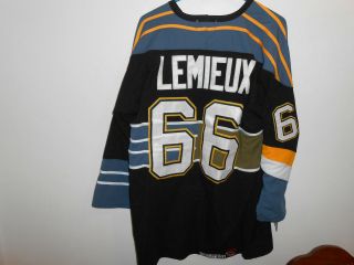 Vintage Mario Lemieux Pittsburgh Penguins Pens Starter Jersey Xl 52