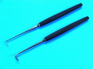 Antique French Collin Ebony Fine Retractor Pair Medical Surgical Instruments